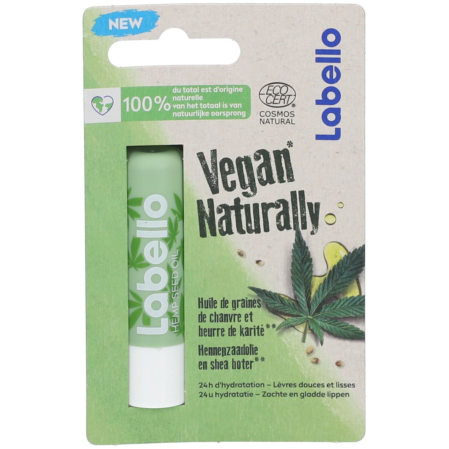 Labello® STICK LÈVRES HYDRATANT VEGAN CHANVRE