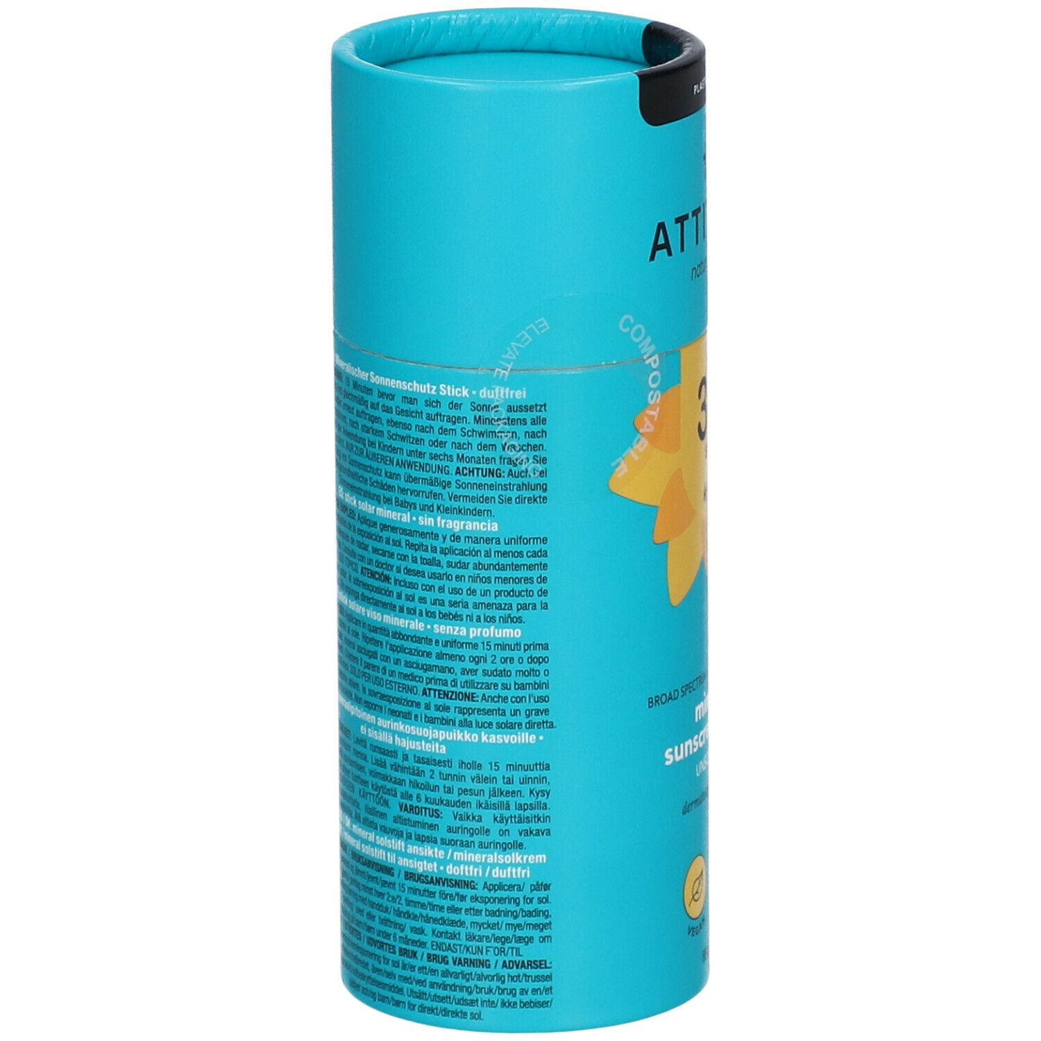 ATTITUDE Bâton solaire minéral visage pour enfants FPS 30