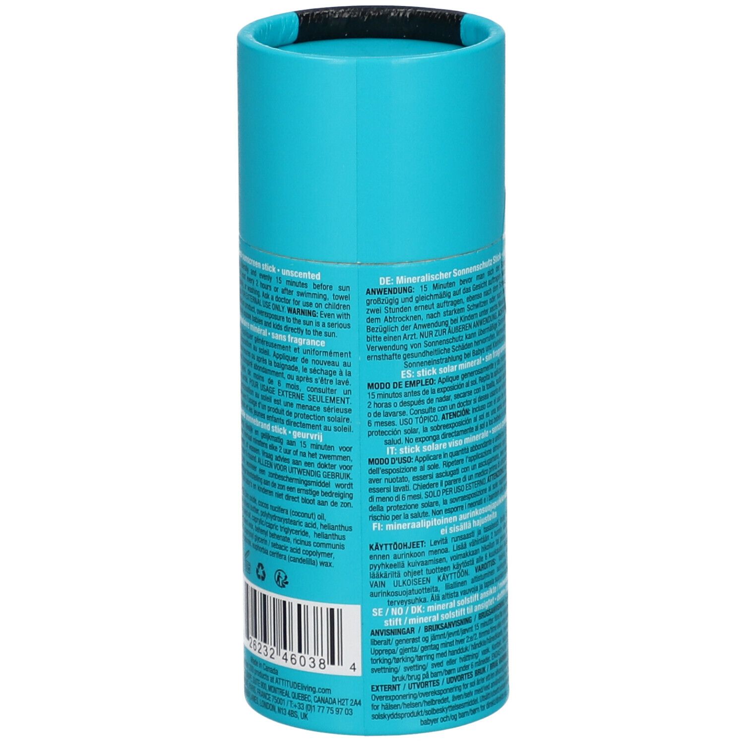 ATTITUDE Bâton solaire minéral visage pour enfants FPS 30