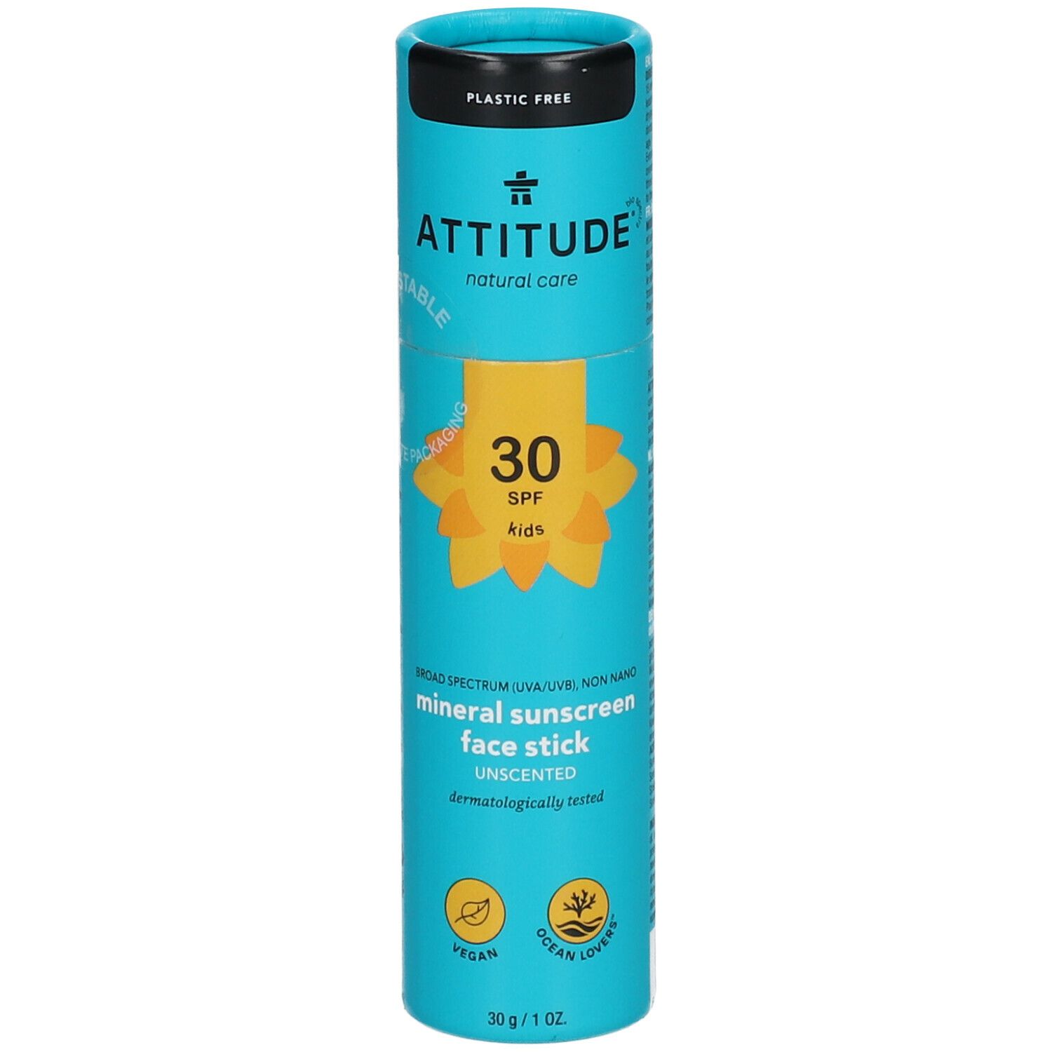 ATTITUDE Sonnenschutzstick Gesicht für Kinder LSF 30