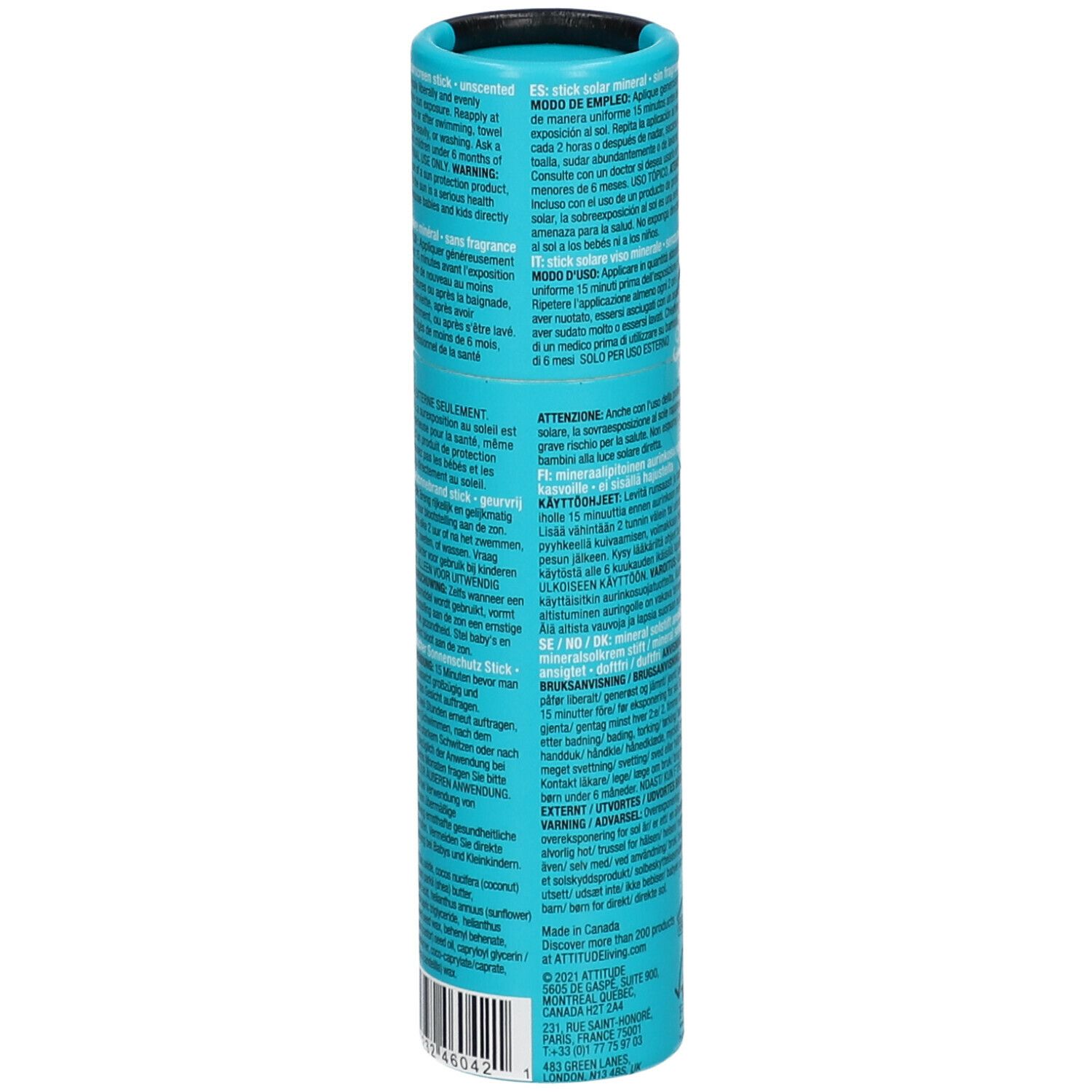 ATTITUDE Sonnenschutzstick Gesicht für Kinder LSF 30