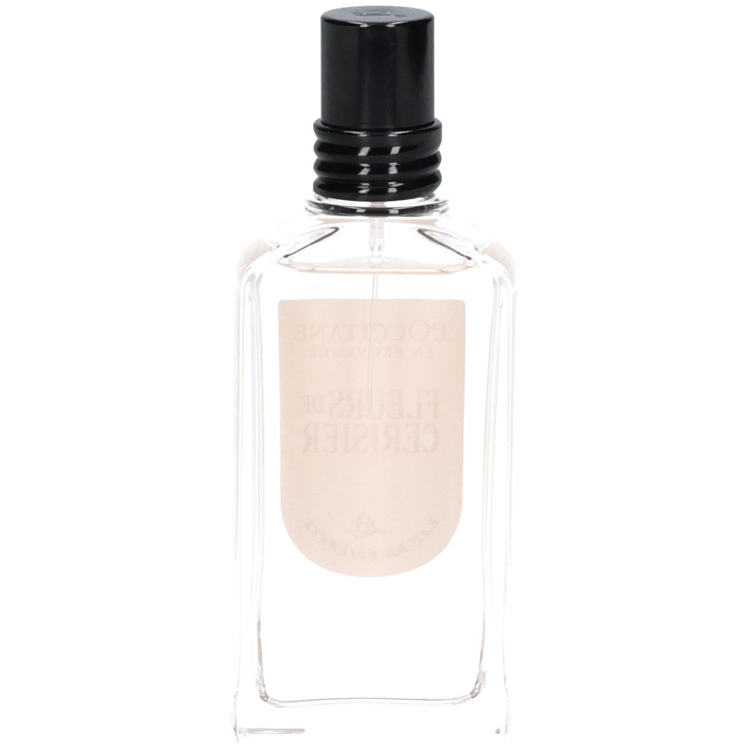 Rückseite der L'OCCITANE Eau de Toilette Flasche mit Etikett.