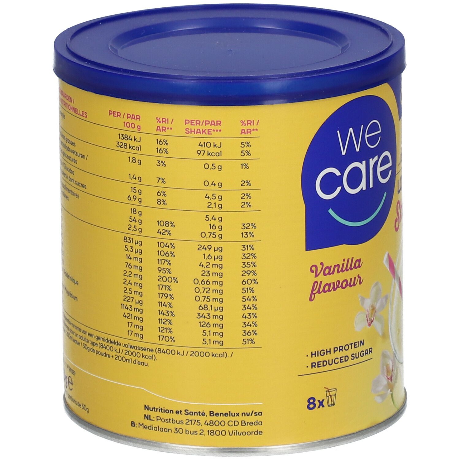 we care LOWER CARB* Shake Vanilla
