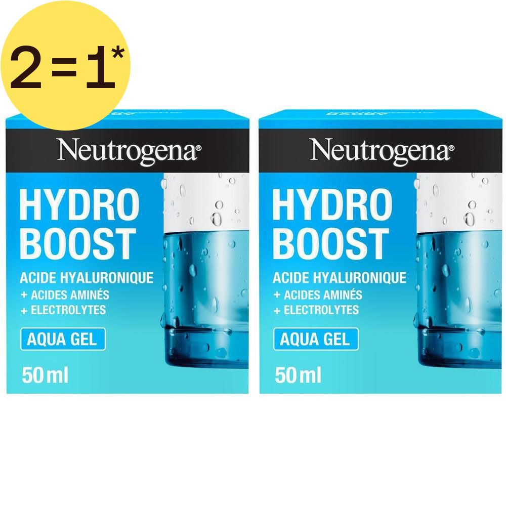 Deux paquets de Neutrogena Hydro Boost Aqua Gel, 50ml.