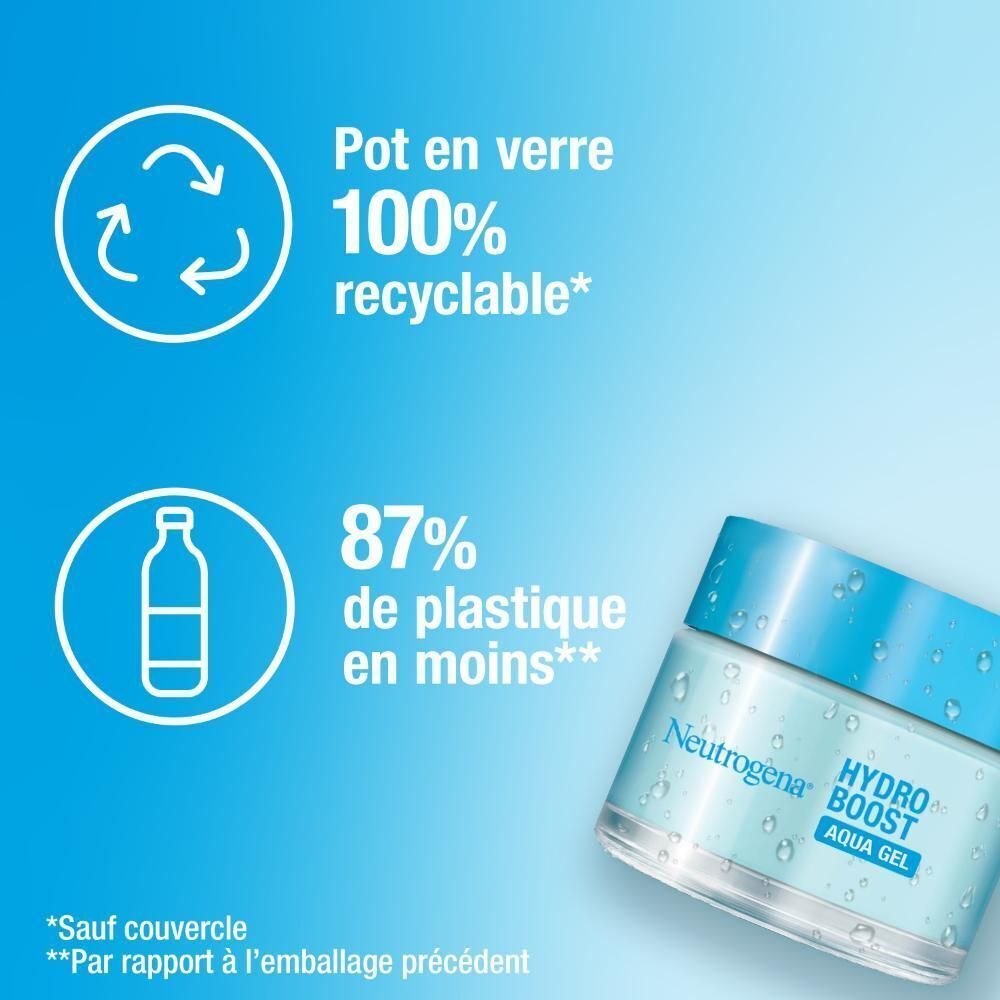 Pot Neutrogena Hydro Boost Aqua Gel, 100% recyclable.