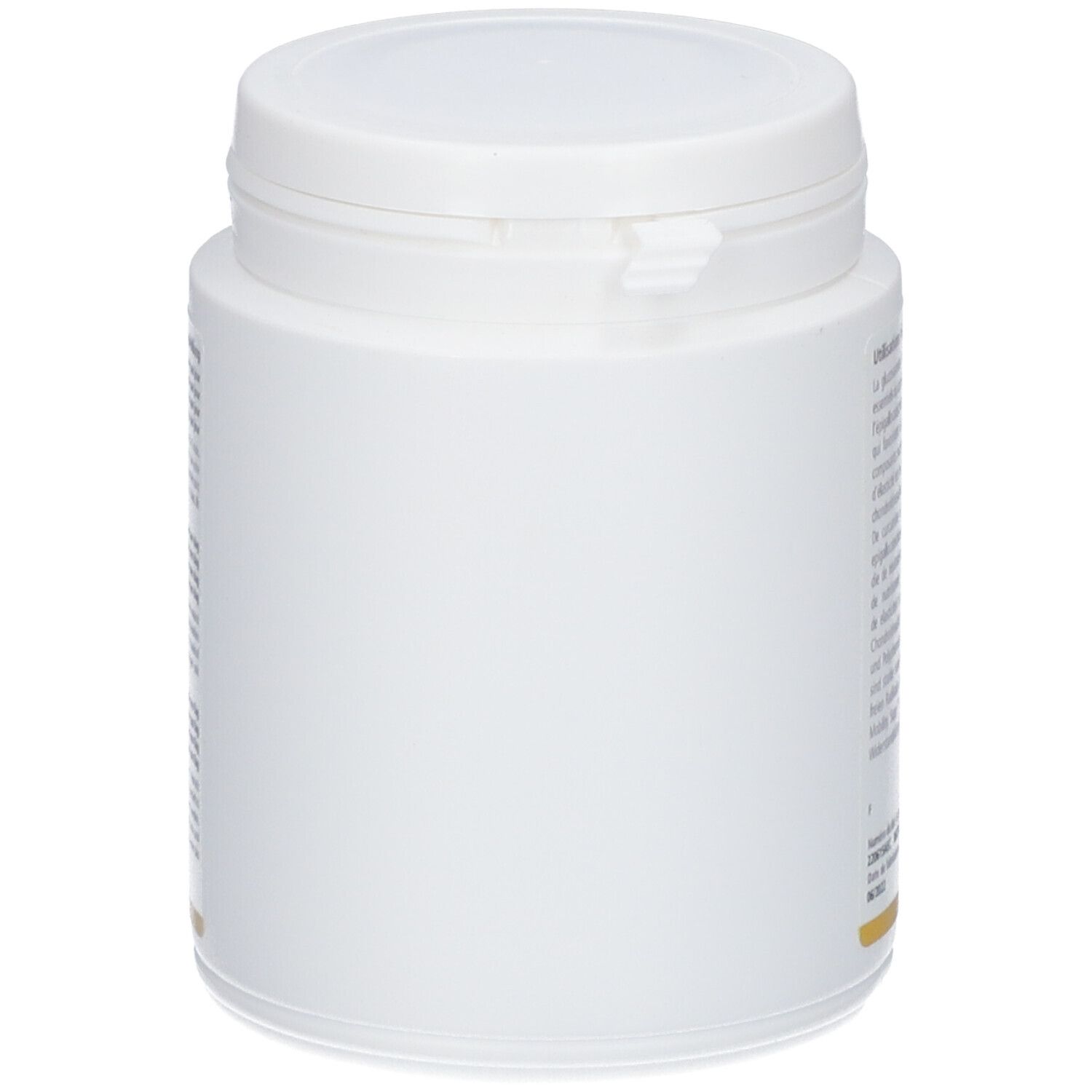 Boîte blanche avec couvercle. Vue latérale. Nom du produit non visible. Marque Miloa.