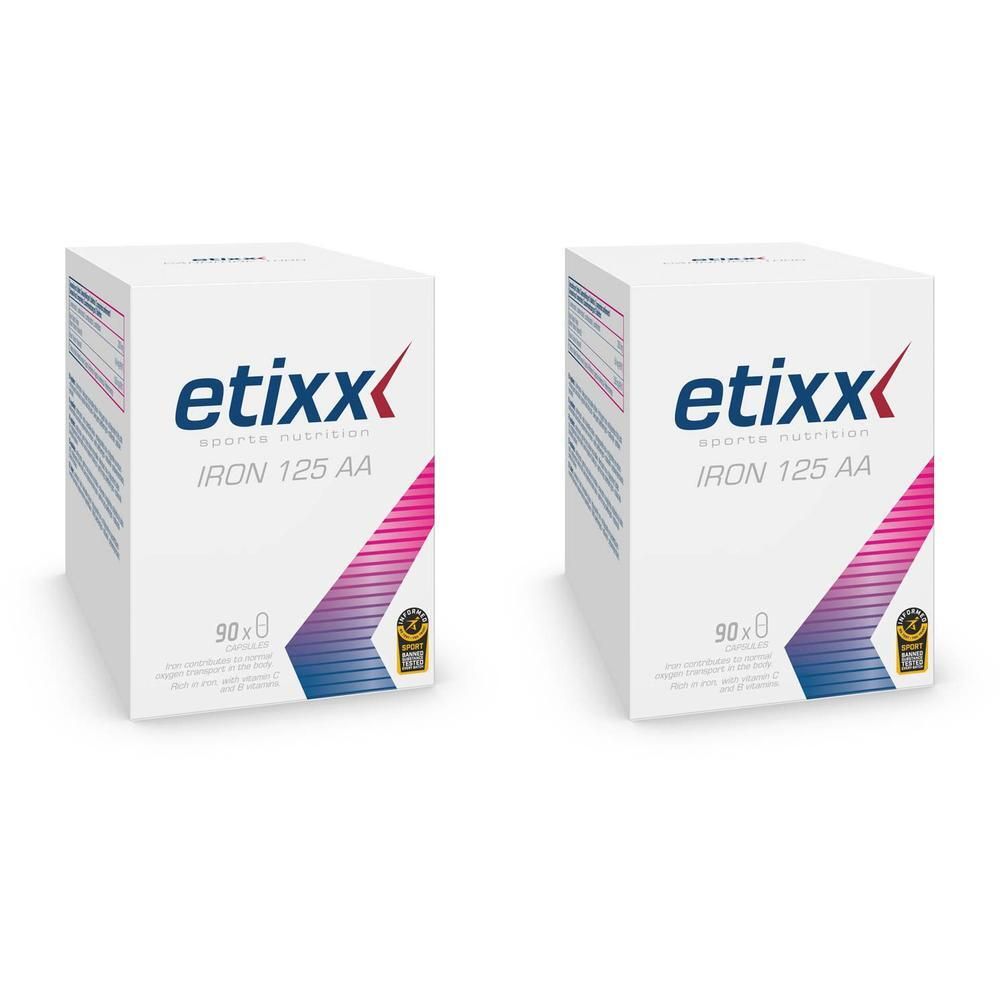 Zwei Packungen Etixx Eisen 125 AA, Sportnahrung.