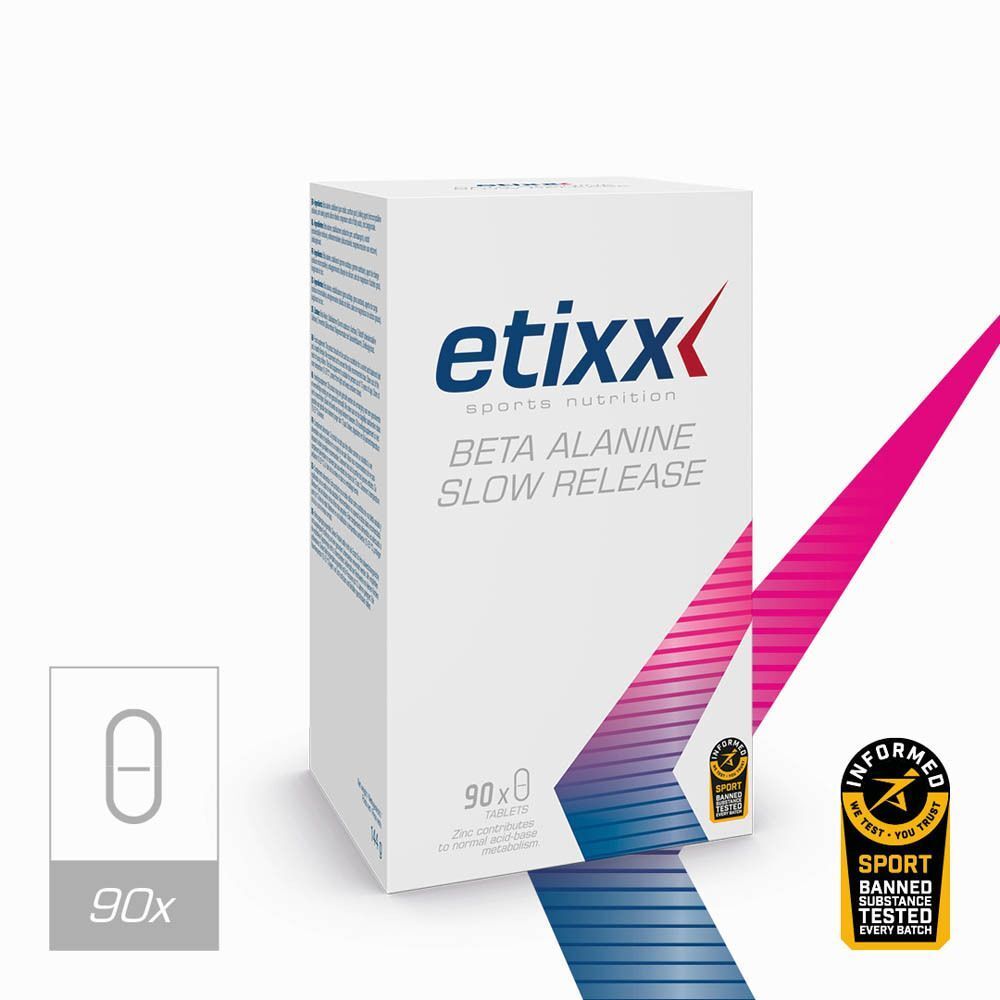 Une boîte d'Etixx Beta Alanine Slow Release, 90 comprimés.
