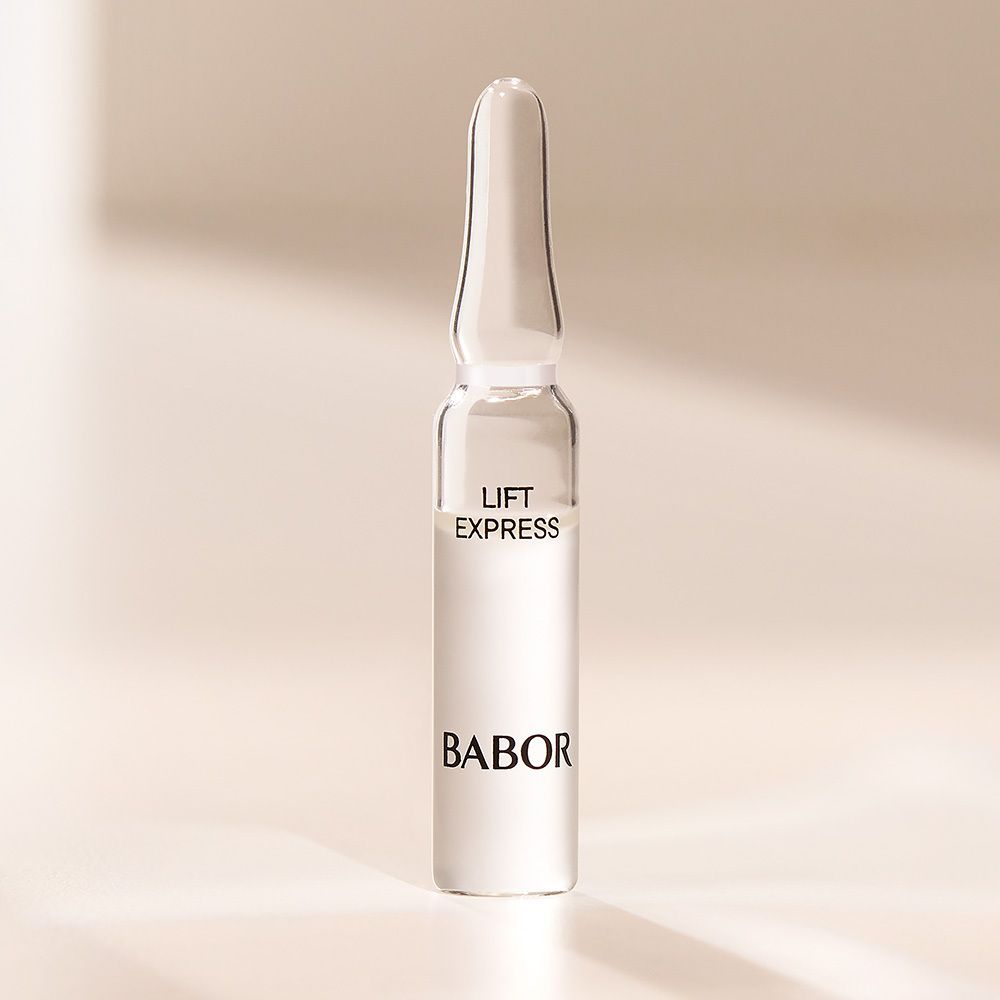 Babor Lift Express Ampullen-Verpackung: Frontansicht mit Ampullen-Symbol.