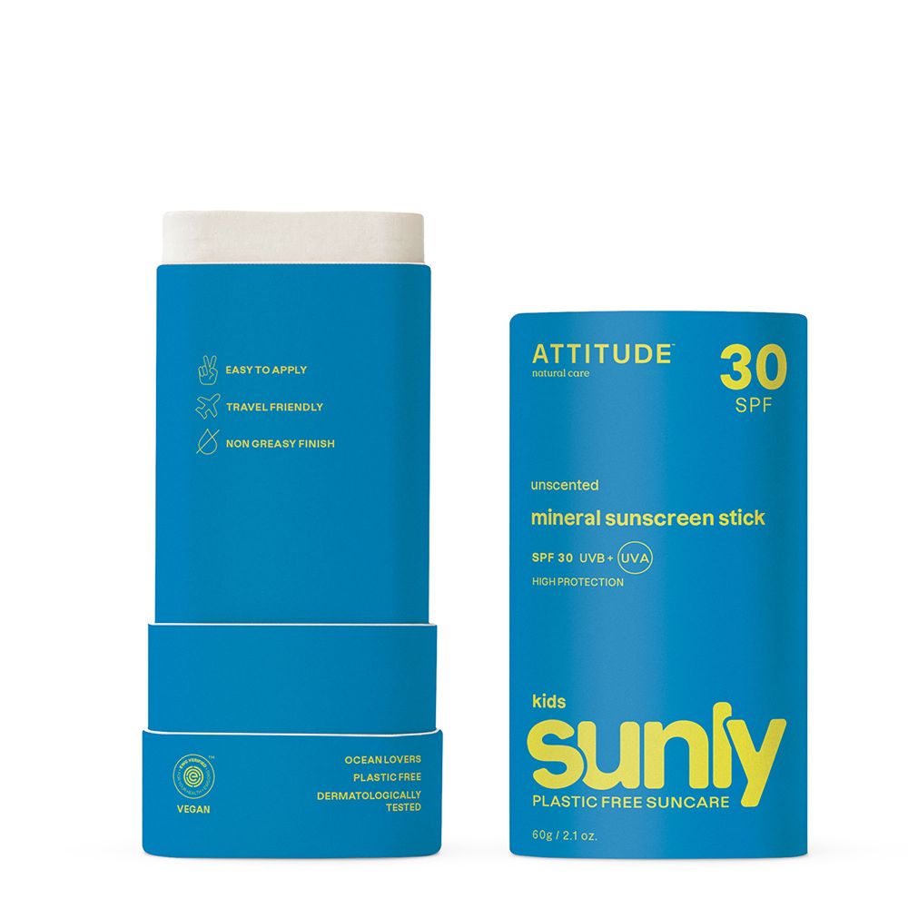 ATTITUDE™ Sunly Bâton Solaire Kids Sans Odeur SPF30