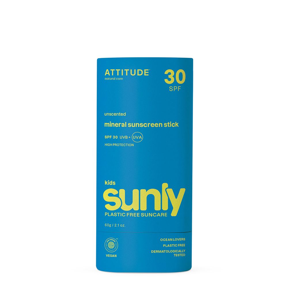 ATTITUDE™ Sunly Bâton Solaire Kids Sans Odeur SPF30