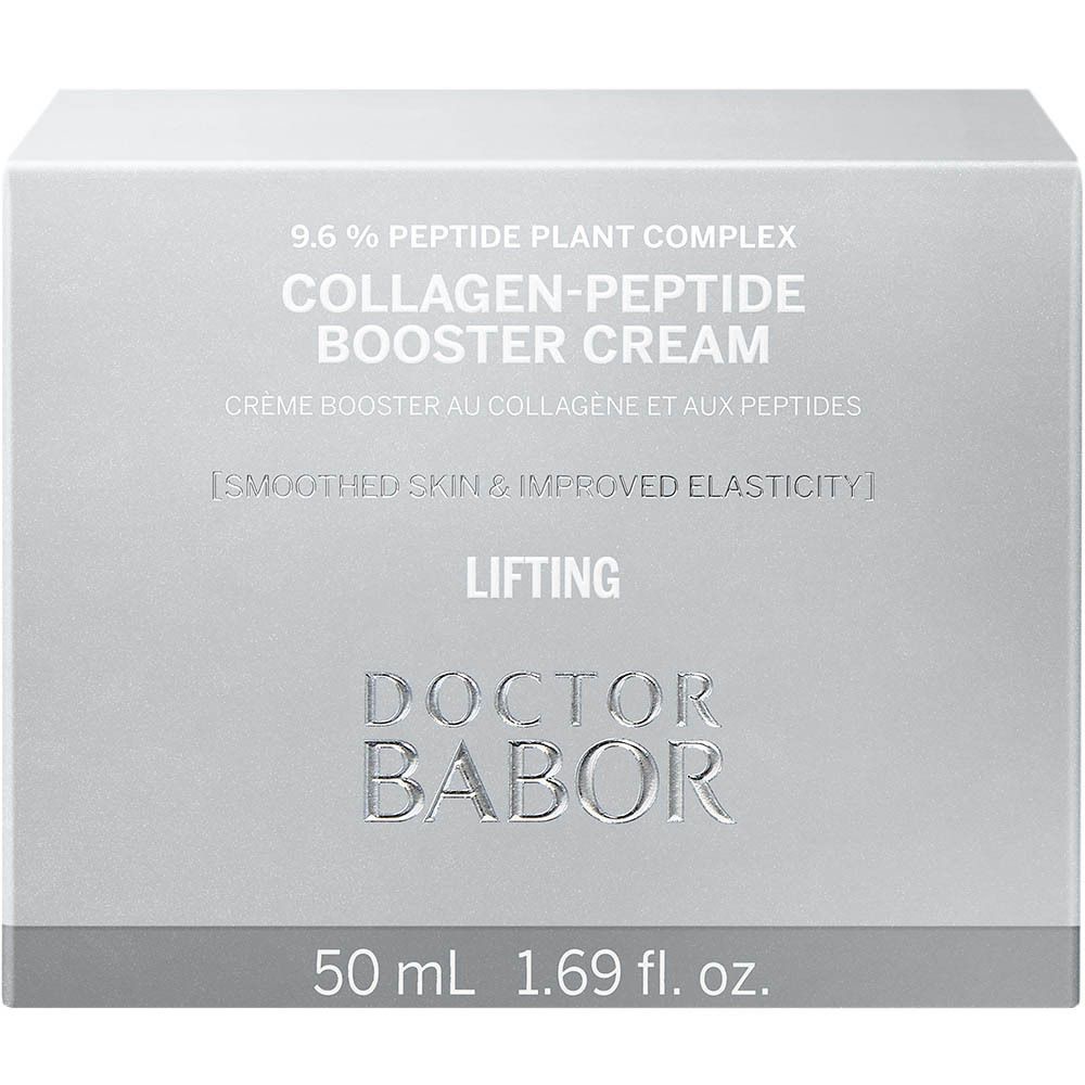 Schachtel. Aufschrift: Collagen-Peptide Booster Cream, Doctor BABOR. 50 ml.