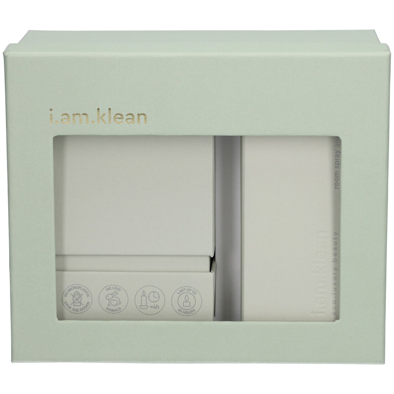 i.am.klean Geschenkset Kerze + Raumspray Rose & Amber