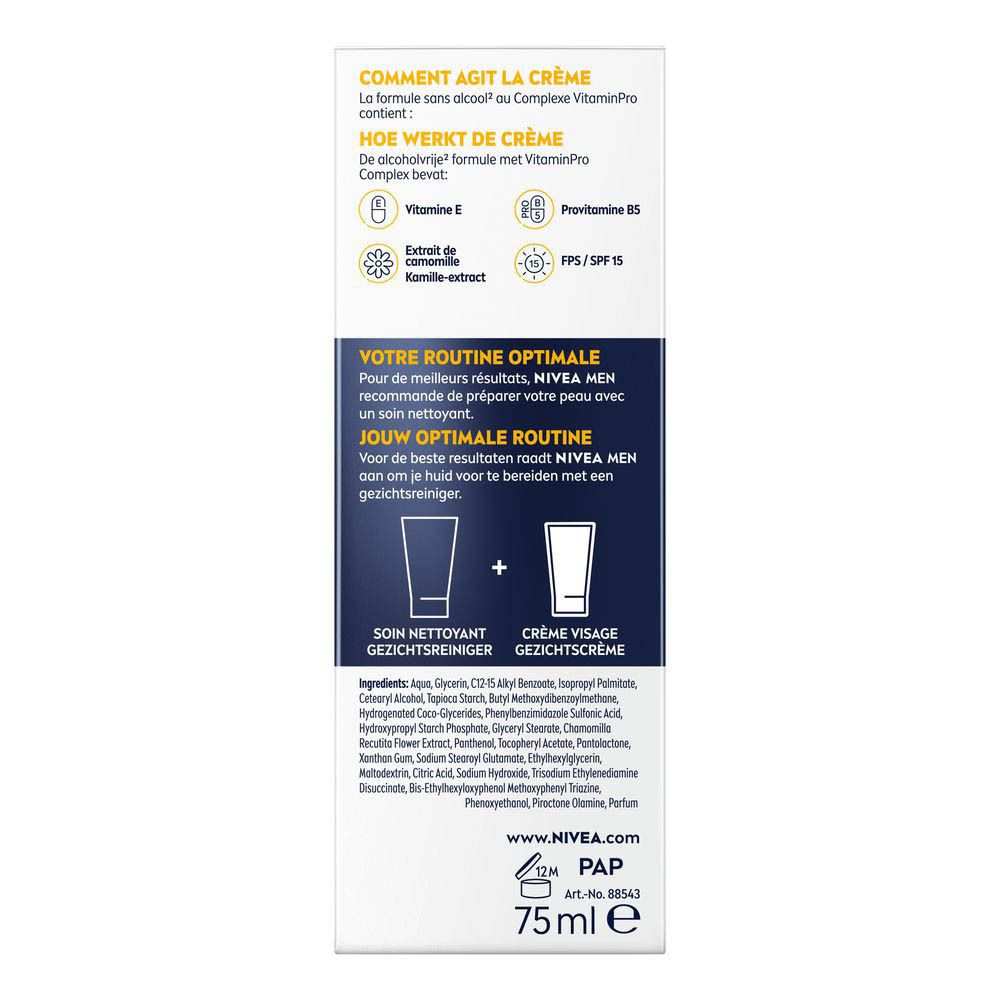 Gros plan sur un homme. 5X protection contre les irritations cutanées. Sensation de brûlure, rougeurs, etc.