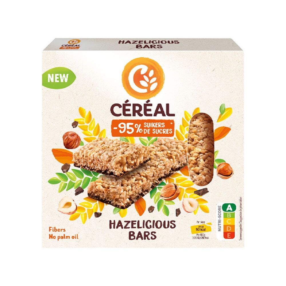 CERAL Hazelicious - Müsliriegel mit Haselnüssen, Zartbitterschokolade und Reismehl