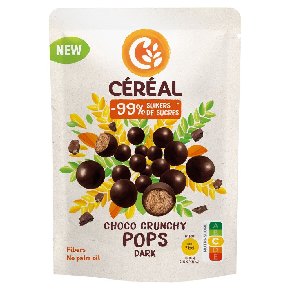 CERECAL Choco Crunchy Pops - Knusperkugeln aus Zartbitterschokolade