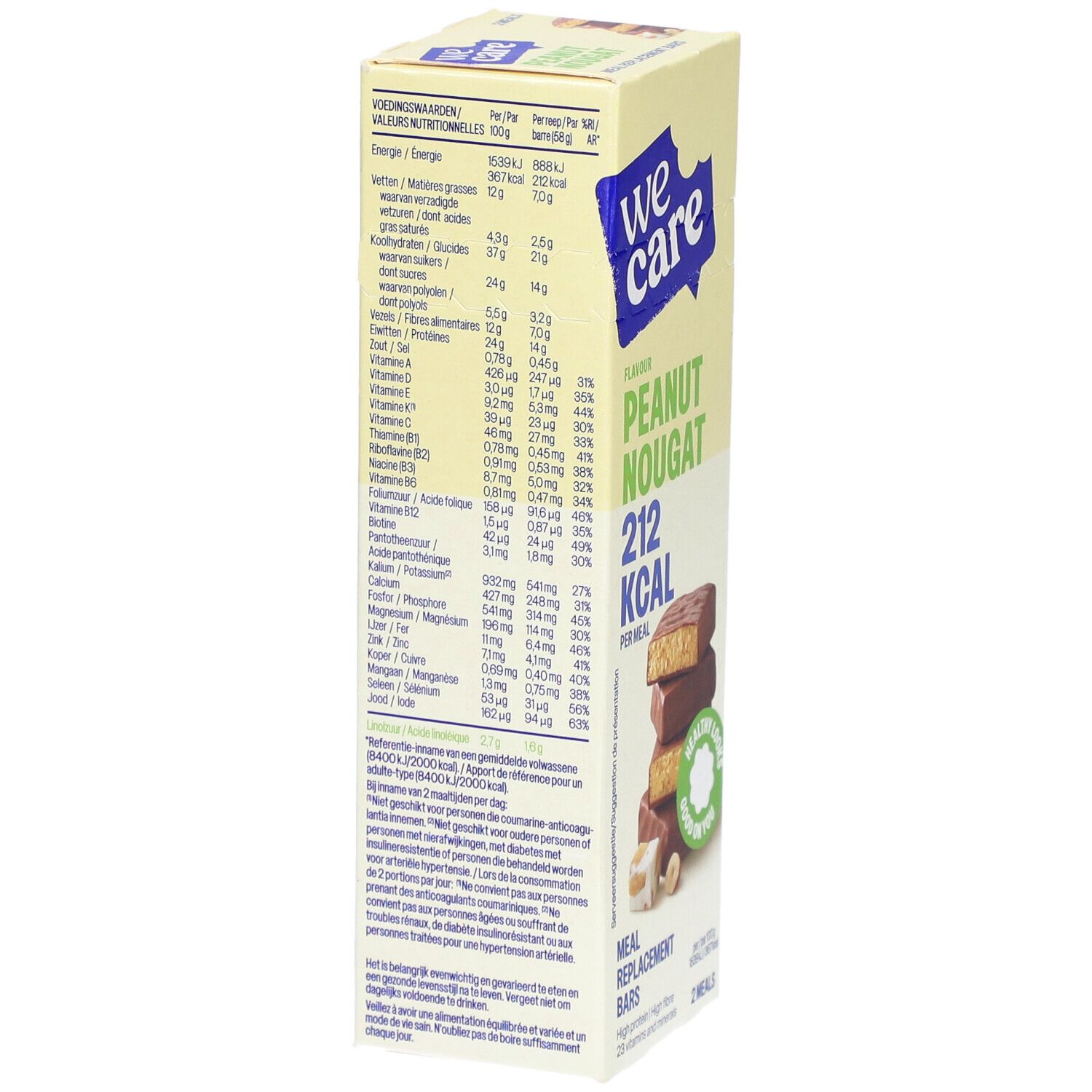 We CareMeal Replacement Bars Peanut Nougat