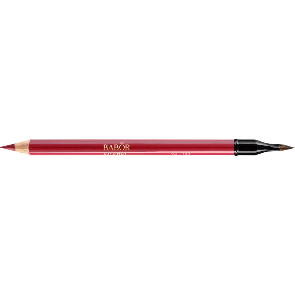 Doppel-Lippenkonturenstift. Rot und braun. BABOR Lippenkonturenstift 02 Rot. Spitze und Applikator.