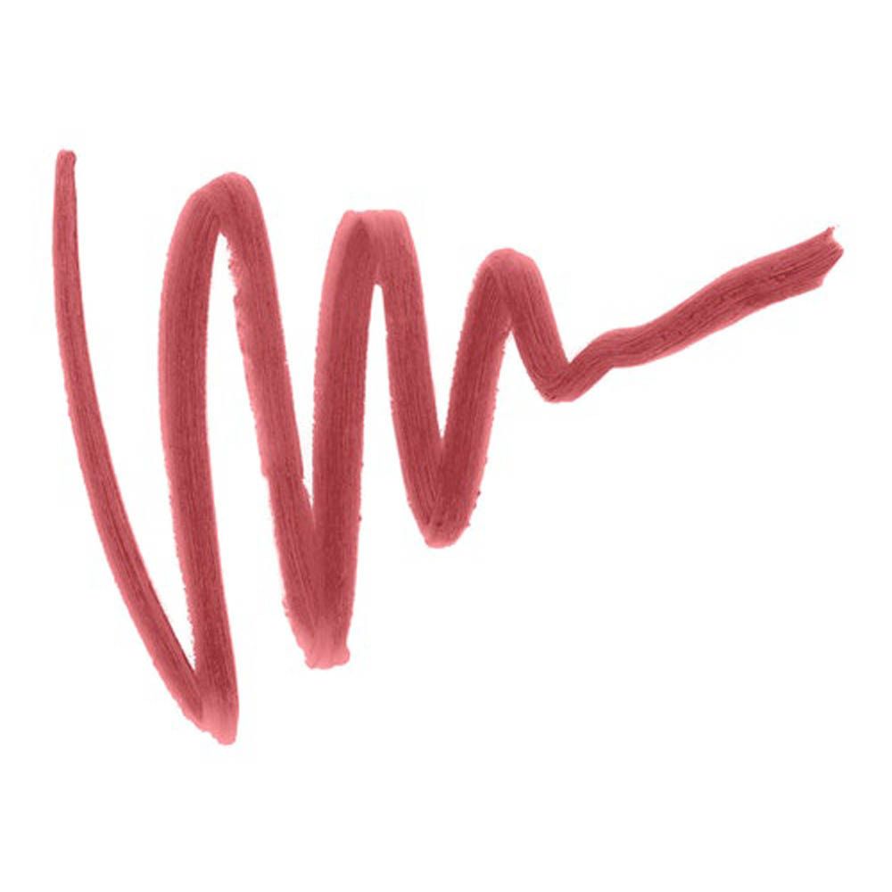 Trait de crayon couleur nude rose. Ligne ondulée sur fond blanc.