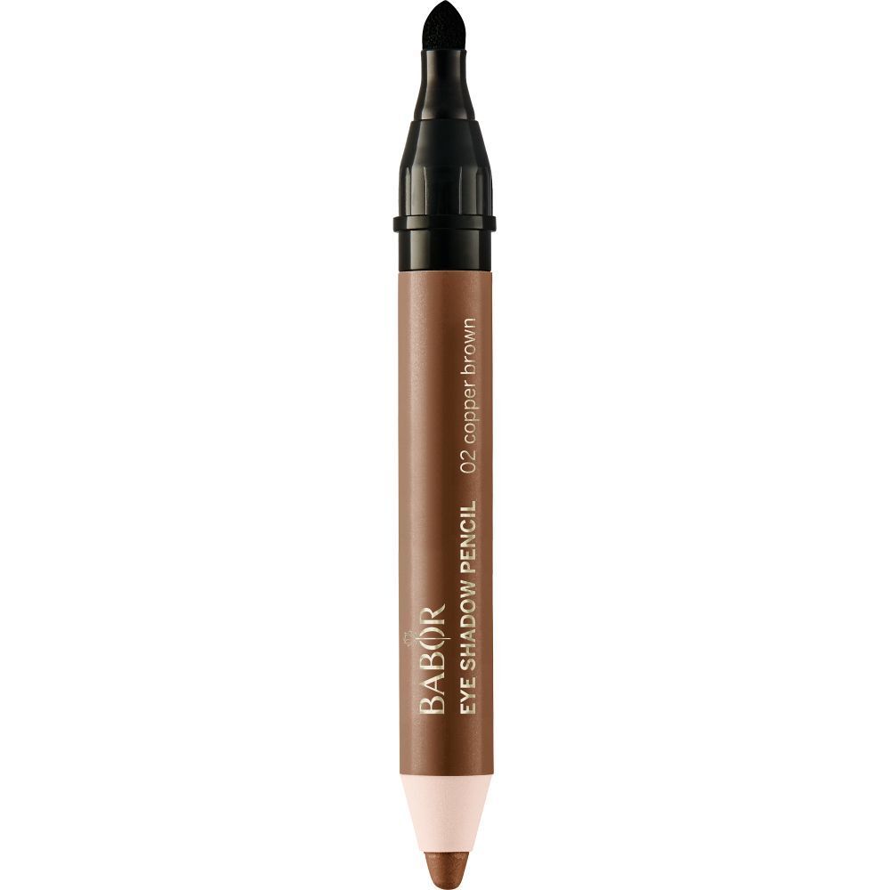 Doppel-Lidschattenstift. Braun und Schwarz. Aufschrift: Babor, Eye Shadow Pencil 02 copper brown.