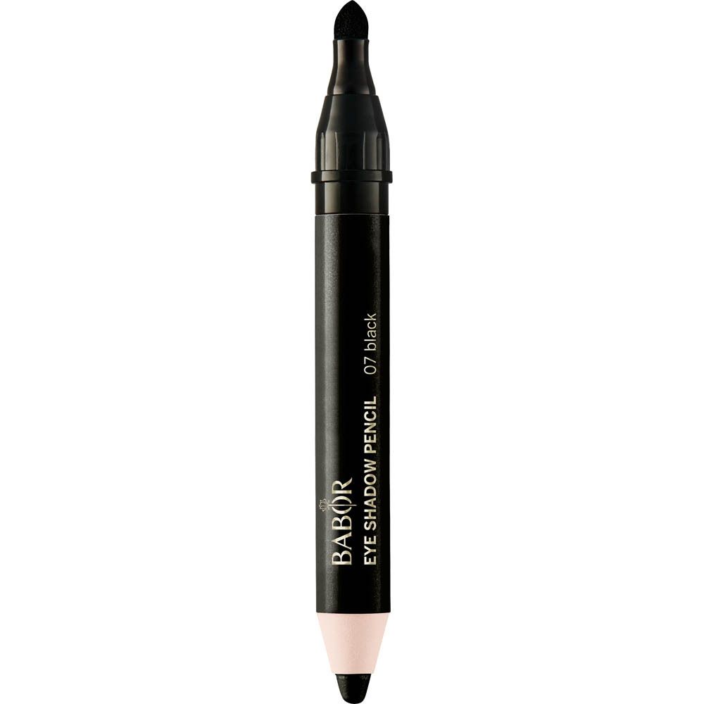 Crayon fard à paupières BABOR 07 noir. Crayon noir à deux pointes. Une pointe est rose clair.