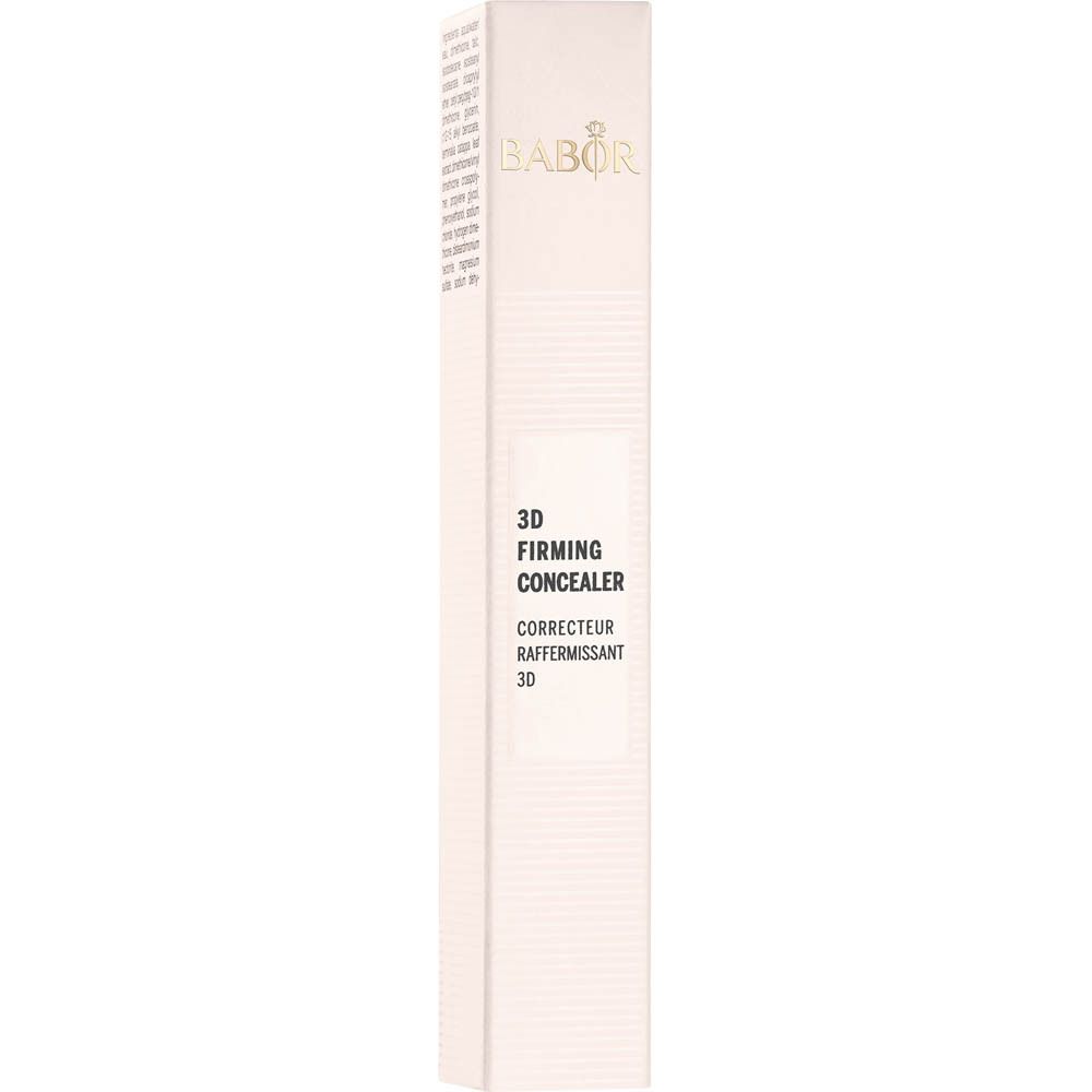 Verpackung des Concealers. Auf der Verpackung steht "BABOR" und "3D Firming Concealer".