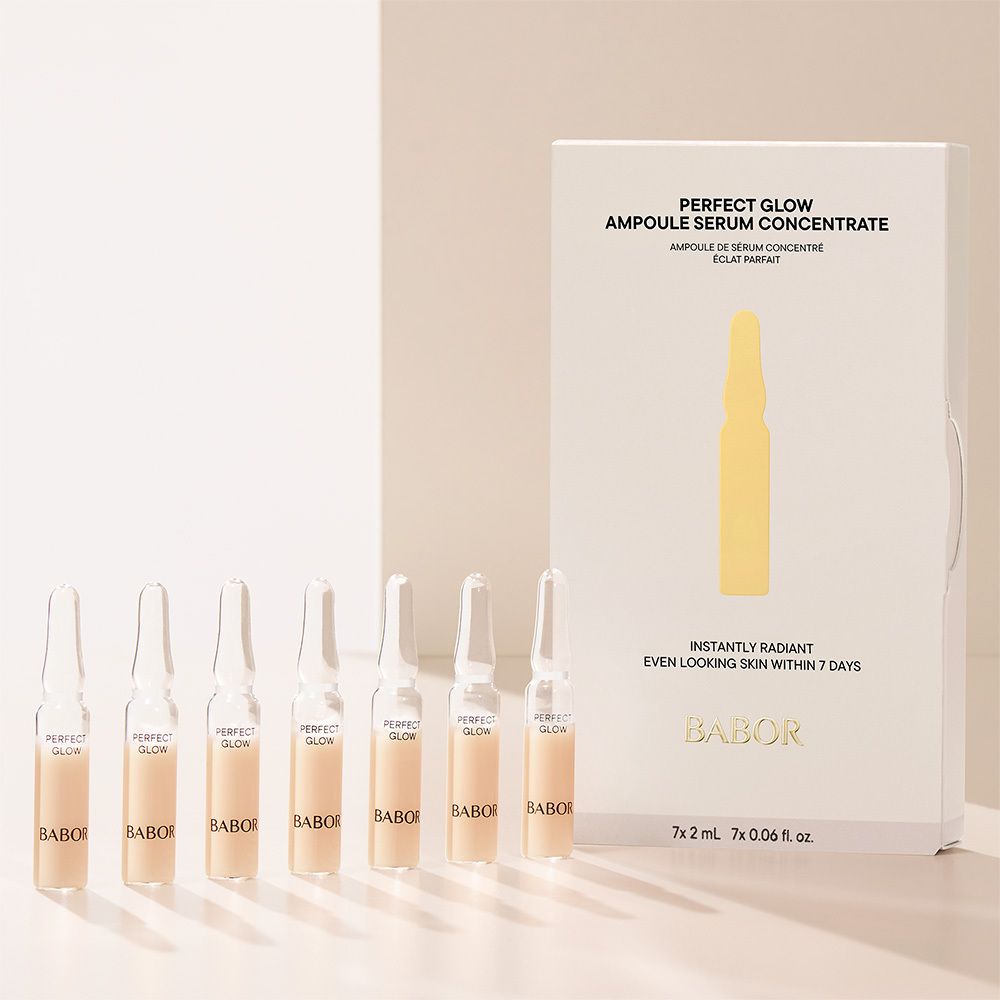 BABOR Doctor Babor B3 Niacinamide Ampullen geöffneter Karton mit 7 Ampullen.
