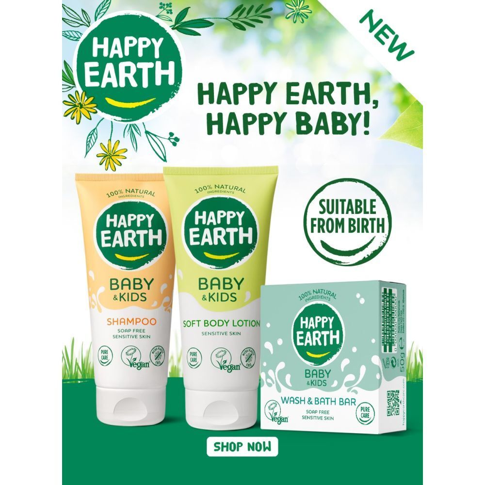 Happy Earth Natürliche Wickelcreme 100% Baby & Kind