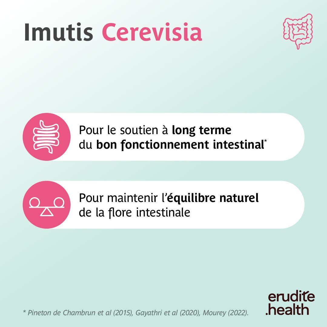 Imutis Cerevisia: Für langfristige Darmfunktion und Gleichgewicht der Darmflora.