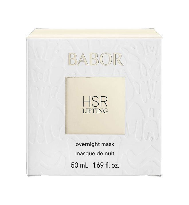BABOR HSR Über-Nacht-Maske, kugelförmiger Tiegel mit geprägtem Muster.