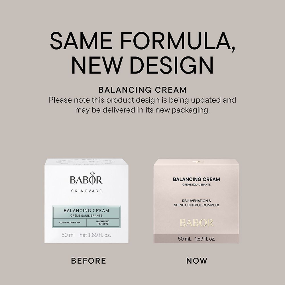 L'image montre deux emballages. Texte : MÊME FORMULE, NOUVEAU DESIGN. Avant et maintenant.