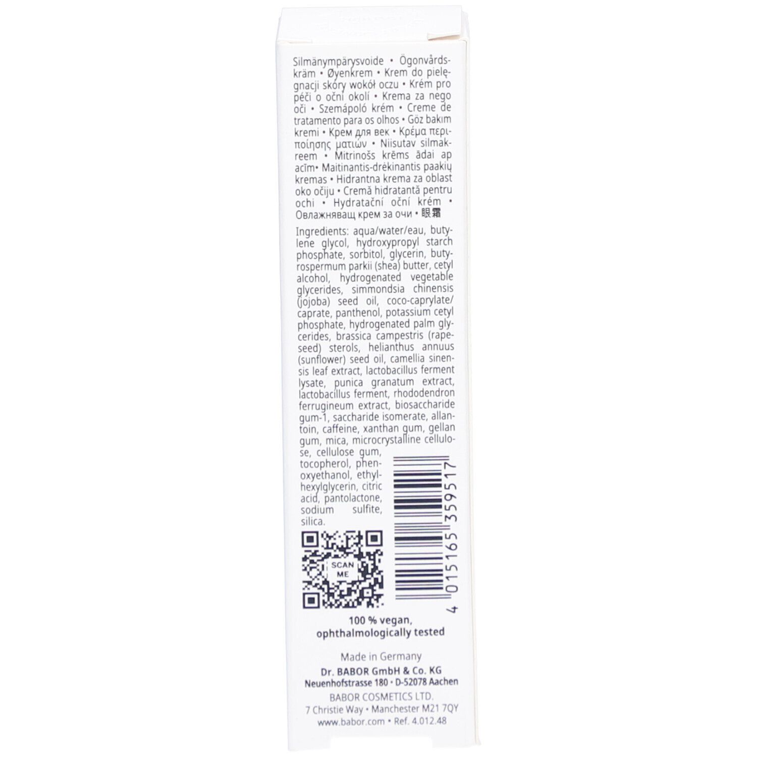 Babor Feuchtigkeitsspendende Gel-Creme für die Augen