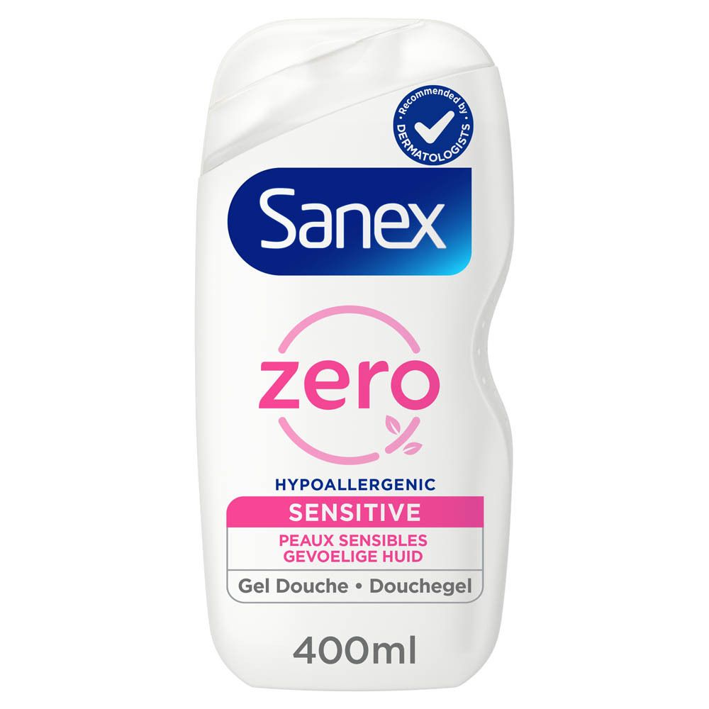 Sanex Zero Gel Douche Sensibilité & Hypoallergénique pour Peaux Sensibles
