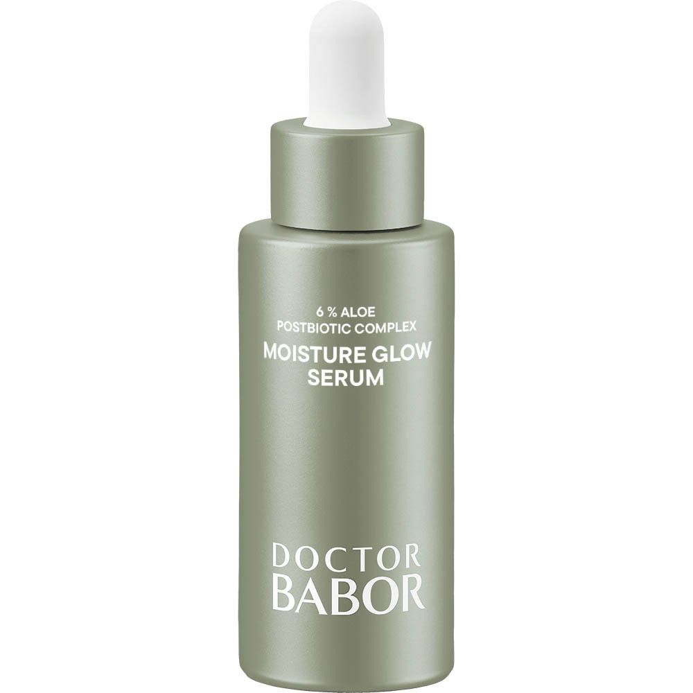 Serumflasche mit Pipette. Aufschrift: Moisture Glow Serum, Doctor Babor.