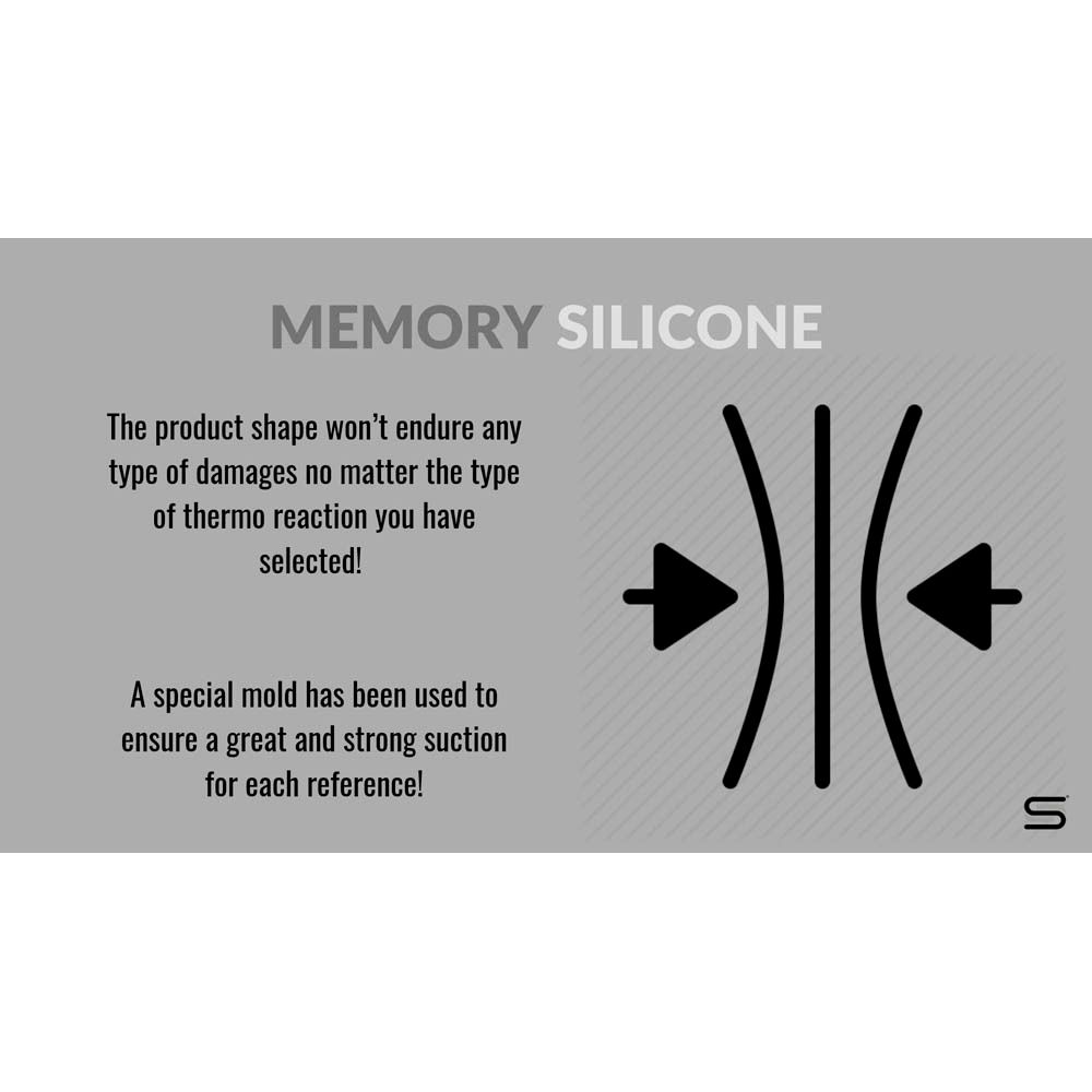 Texte sur le silicone mémoire. La forme du produit résiste aux dommages. Forme spéciale pour l'aspiration.