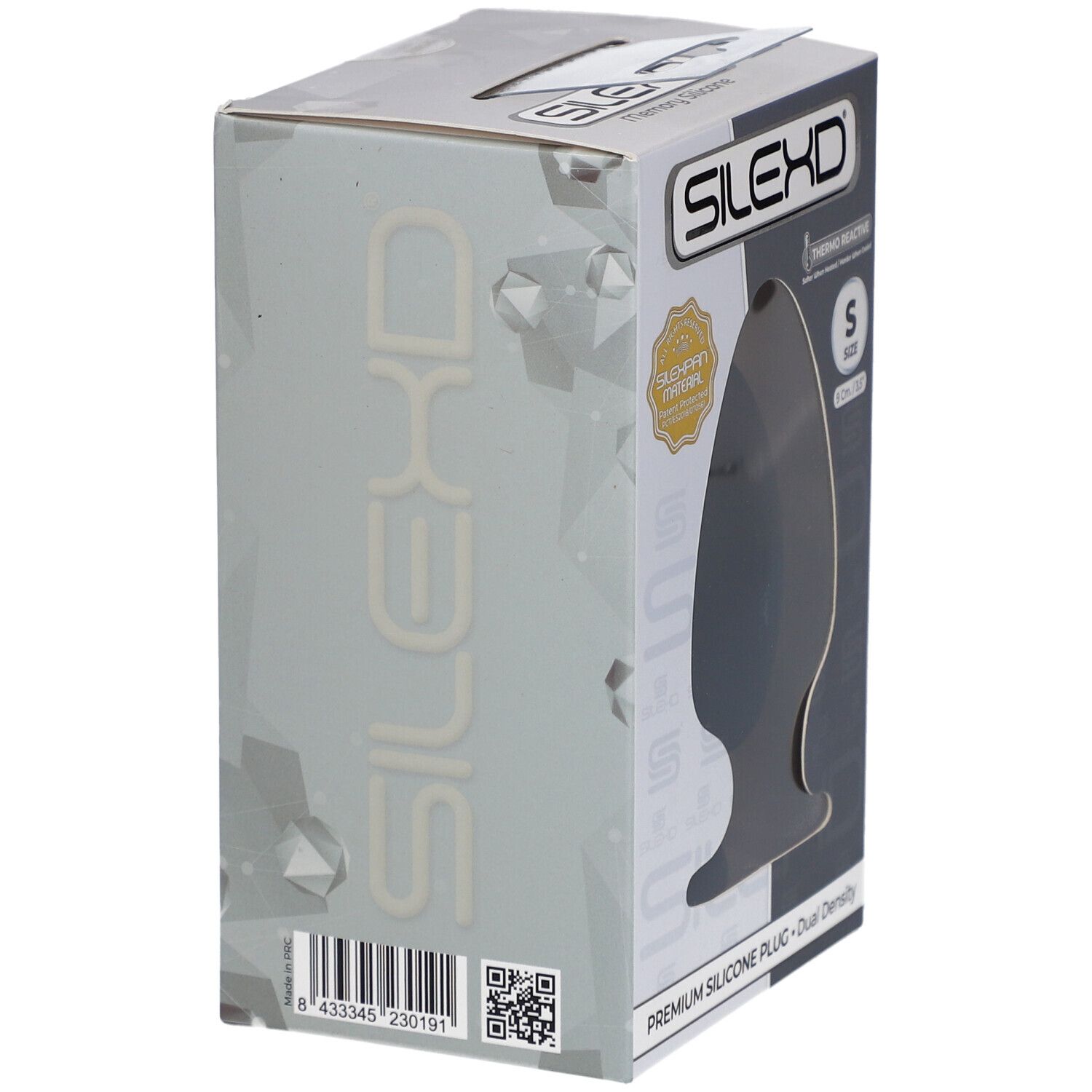 SilexD Plug Premium Silikon Schwarz Small Model 1 (9 x 5,2 cm)