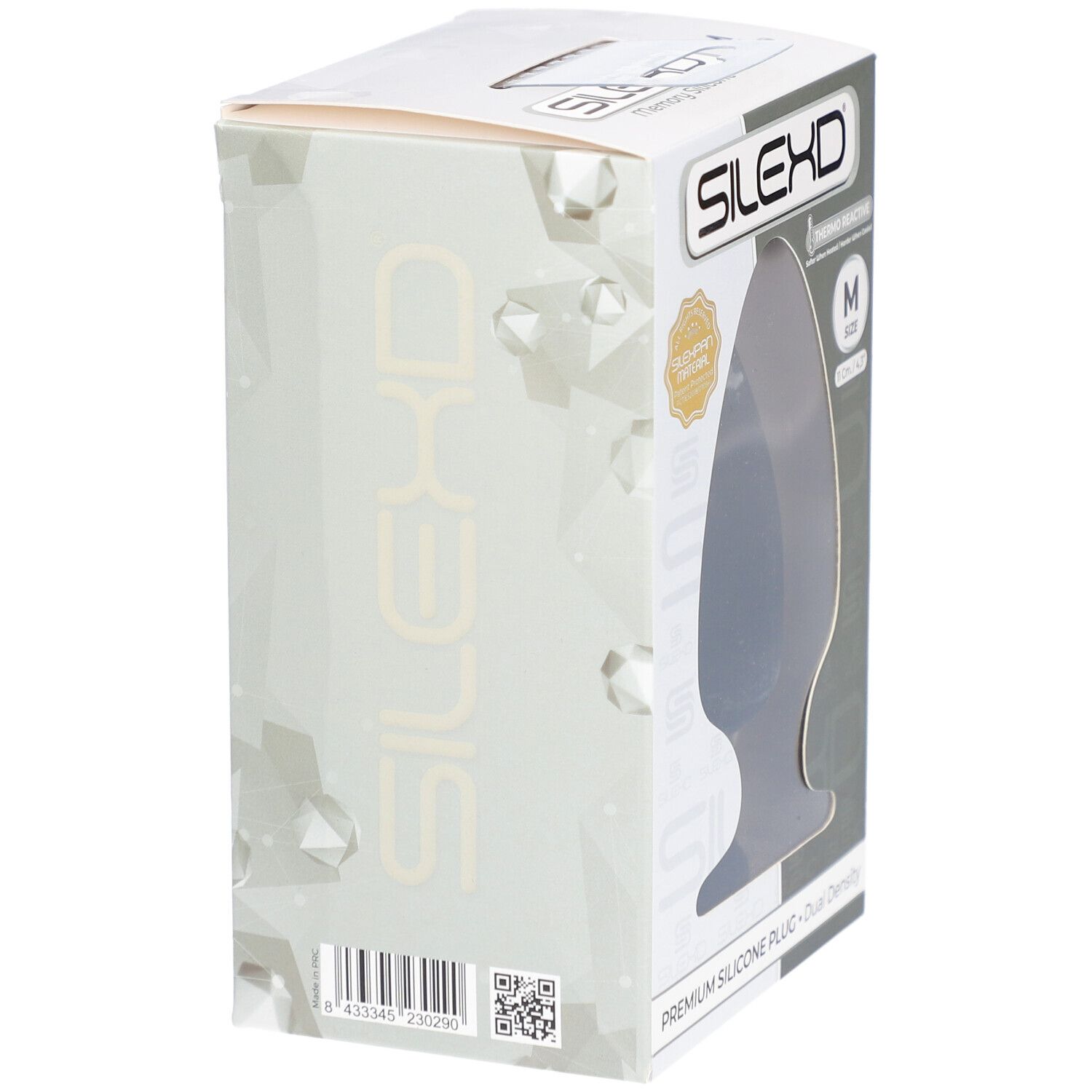 SilexD Plug Premium Silikon Schwarz Medium Modell 1 (11 x 6,2 cm)
