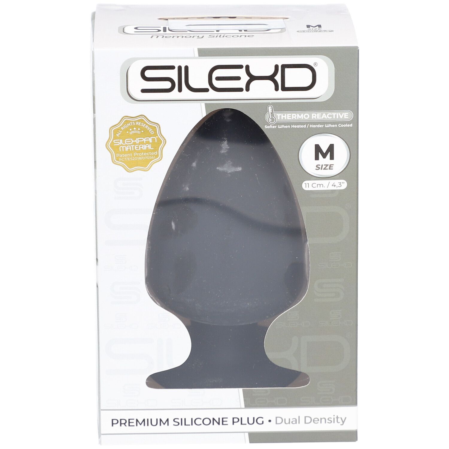 SilexD Plug Premium Silikon Schwarz Medium Modell 1 (11 x 6,2 cm)