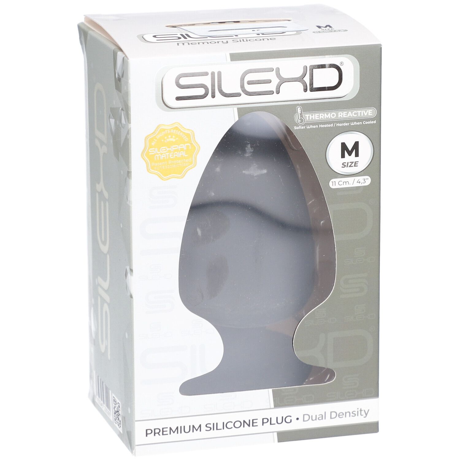 SilexD Plug Premium Silikon Schwarz Medium Modell 1 (11 x 6,2 cm)