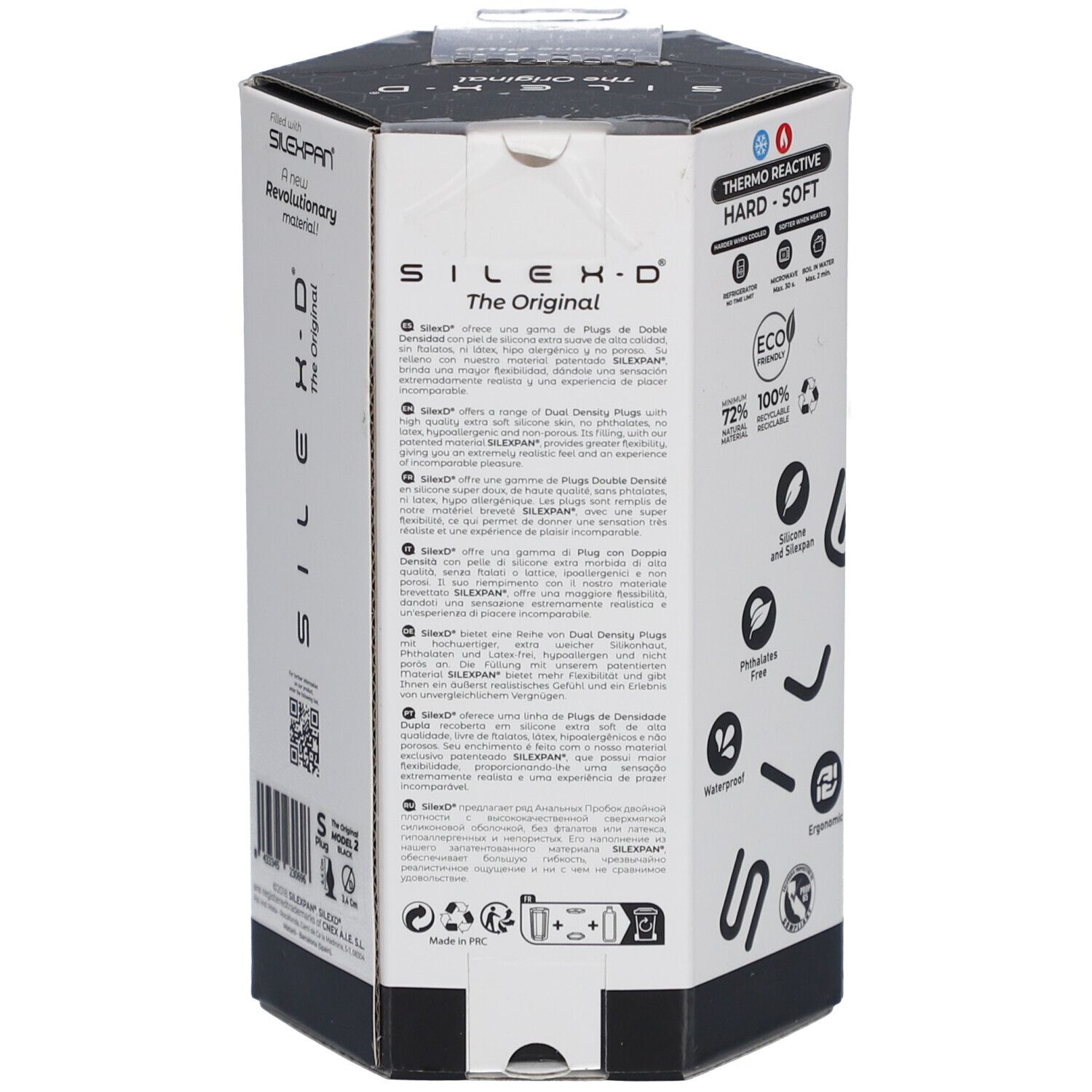 SilexD Plug Premium Silikon Schwarz Small Modell 2 (7,2 x 3,4 cm)