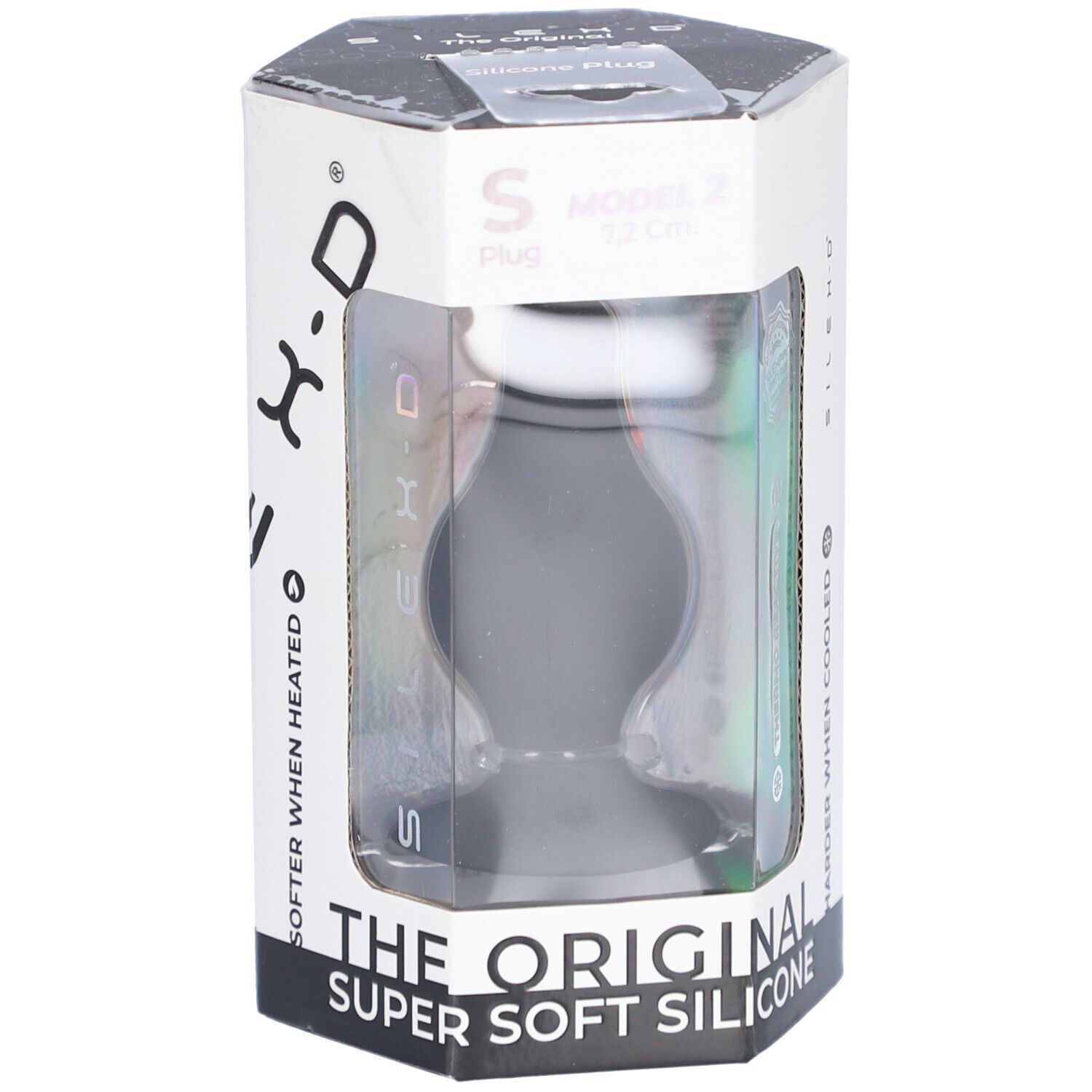 SilexD Plug Premium Silikon Schwarz Small Modell 2 (7,2 x 3,4 cm)