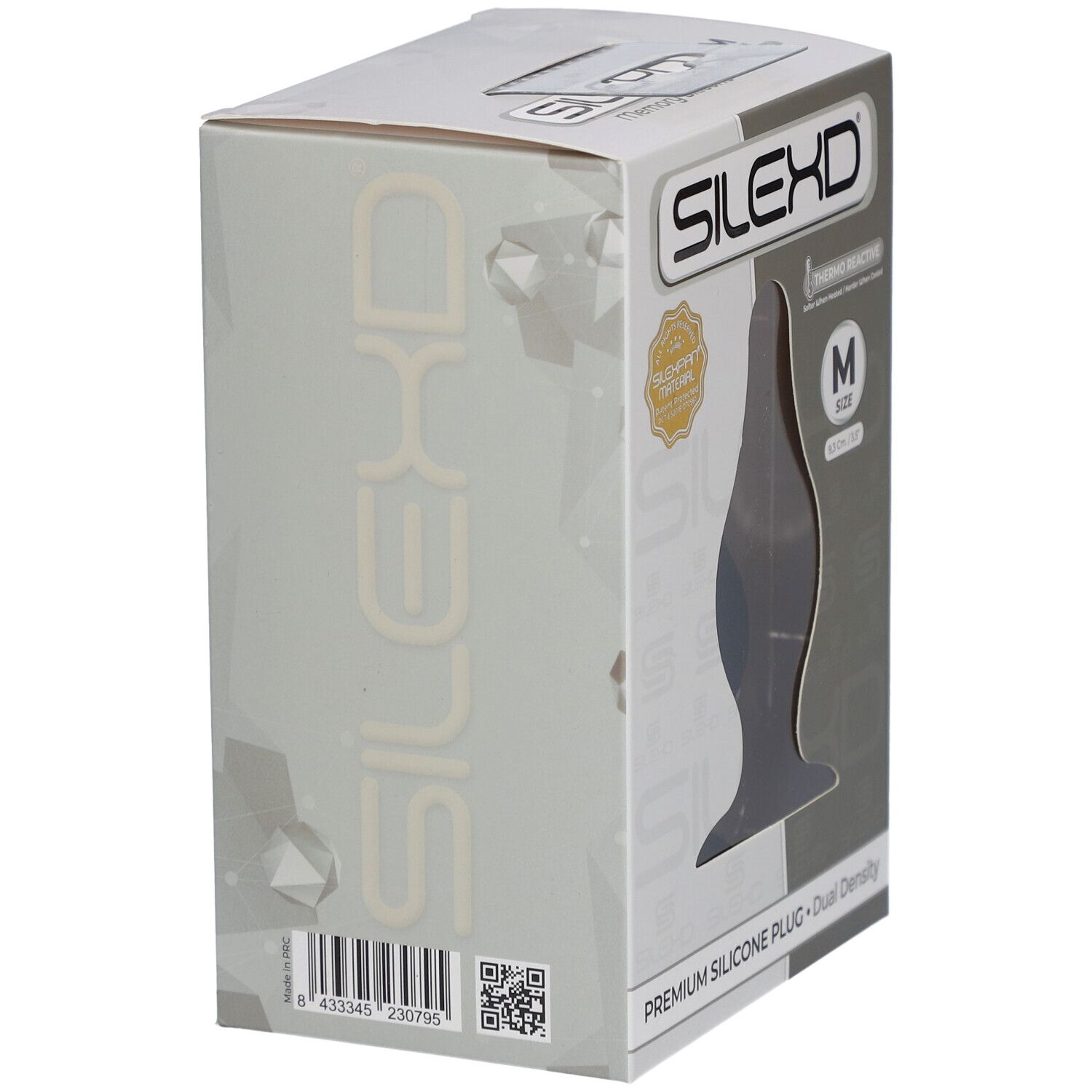 SilexD Plug Premium Silikon Schwarz Medium Modell 2 (9,3 x 3,5 cm)