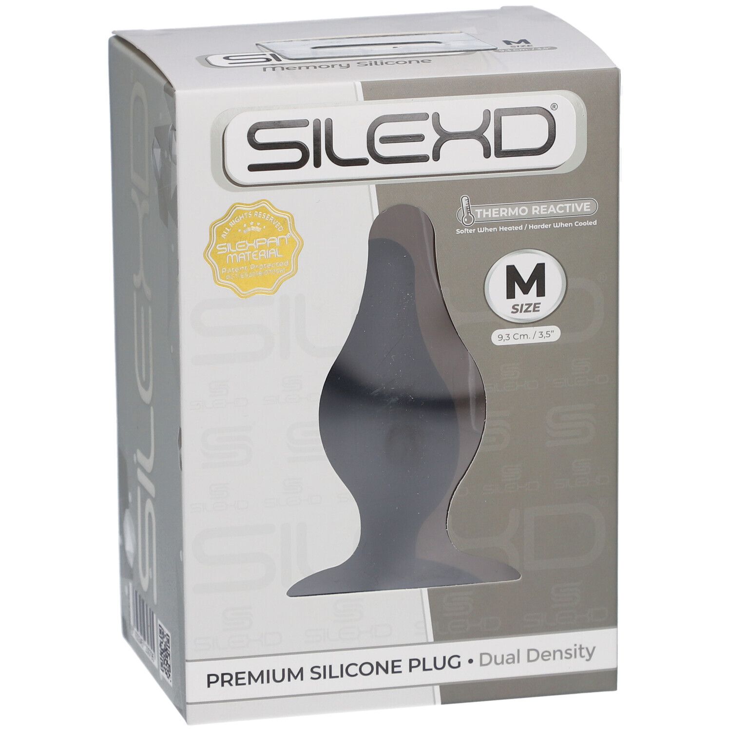 SilexD Plug Premium Silikon Schwarz Medium Modell 2 (9,3 x 3,5 cm)
