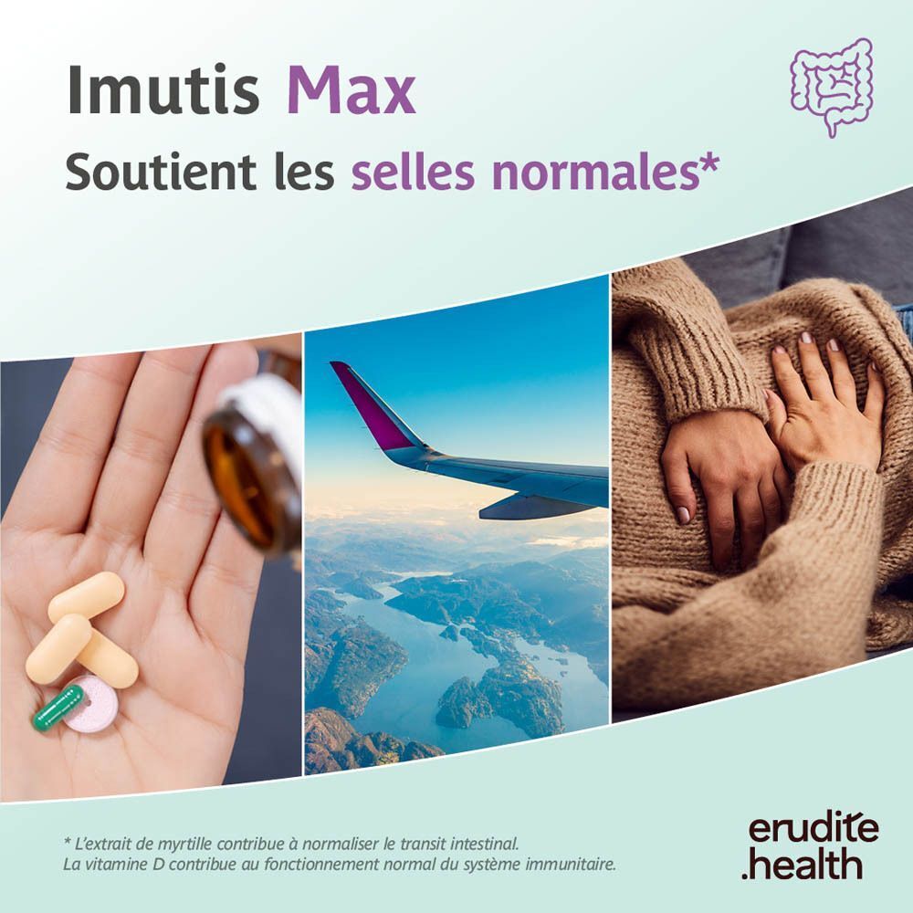 Imutis Max Kapseln und Verpackung für normale Verdauung.