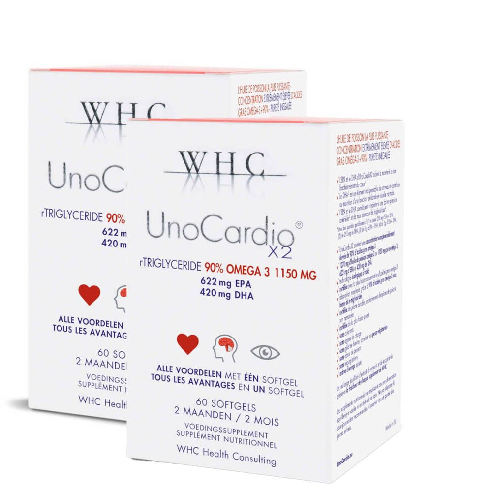 WHC UNOCARDIO Hochdosiertes Omega3 Duo