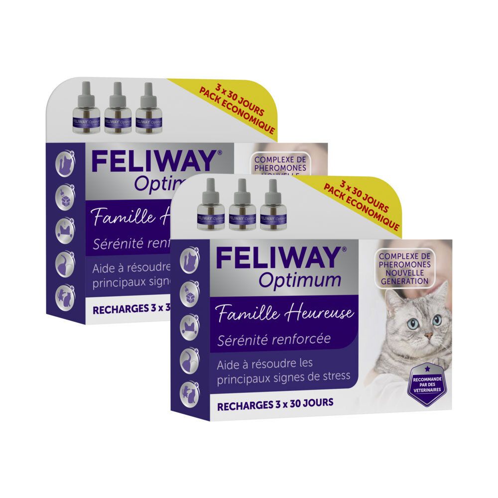 Feliway® Optimum Happy Family Recharge 3 Moins