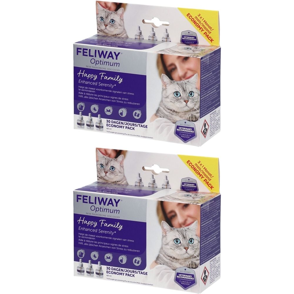Feliway® Optimum Happy Family Recharge 3 Moins