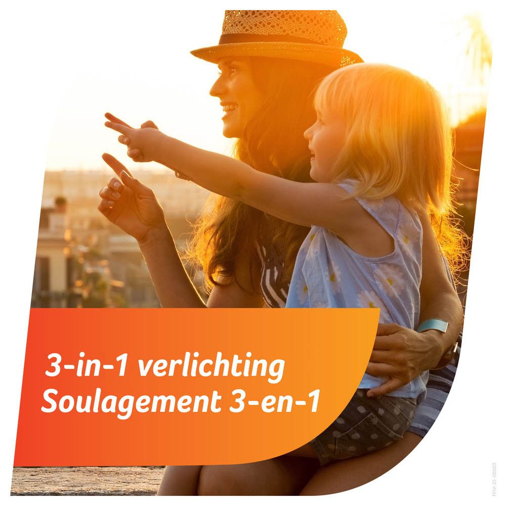 Deux tubes de Fenigel. Design orange et blanc avec logo rouge. Indication 30g. Logo HALEON.