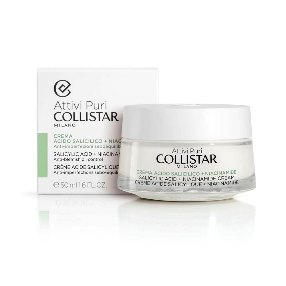Pot de crème et boîte. "COLLISTAR MILANO" et informations produit sur la boîte. 50 ml.
