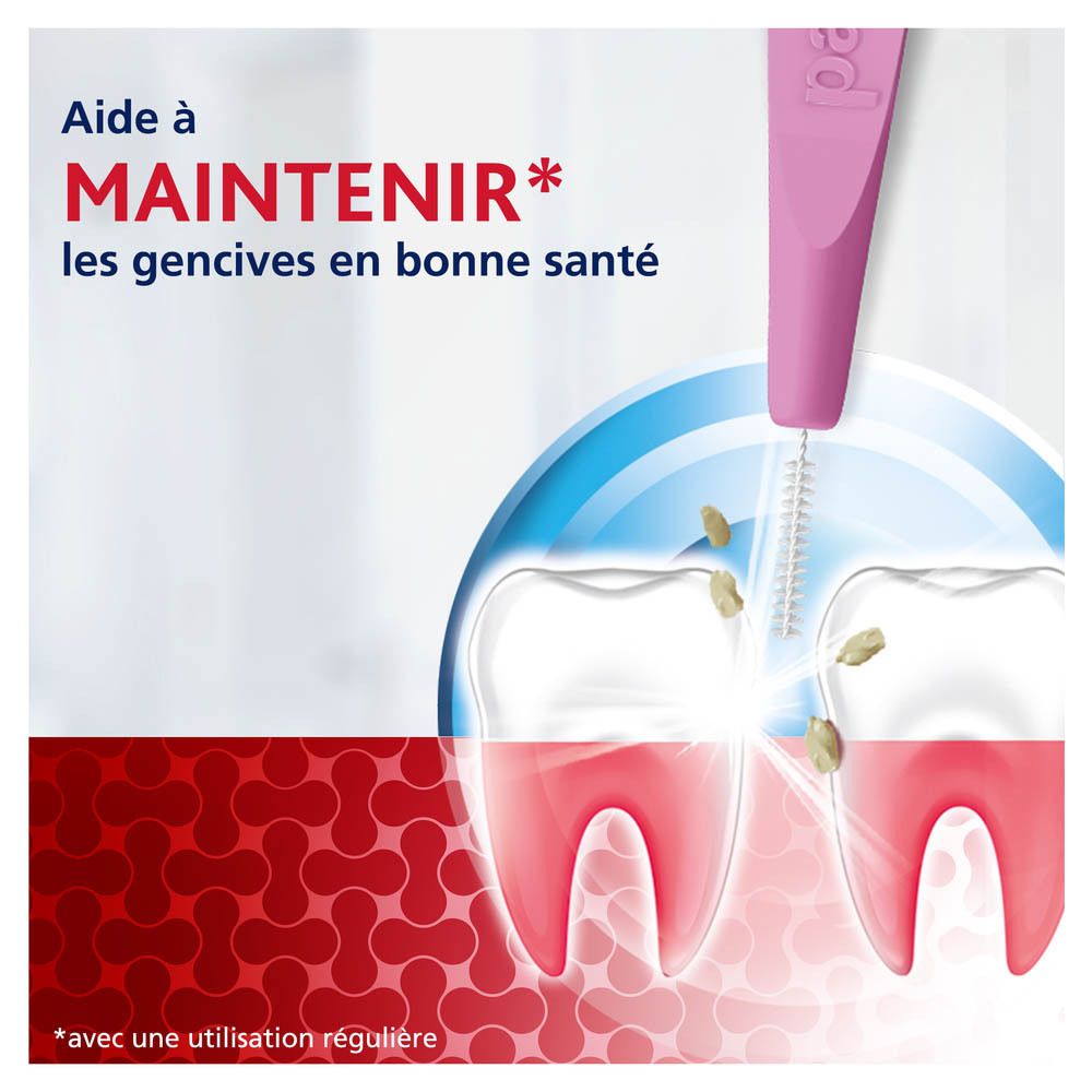 La brosse interdentaire aide à maintenir les gencives en bonne santé. Utilisation régulière recommandée.